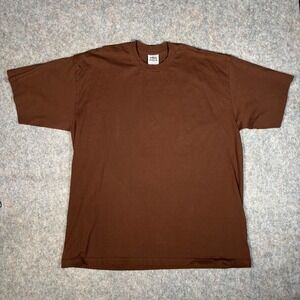 Pro Club Super Heavy T Shirt Mens 3XL Brown Short Sleeve Cotton 6059 VTG